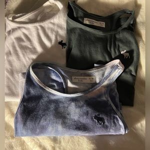Abercrombie kids girls 13/14 racerback tie front tank tops